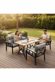 Hanah Home Nergiz 2+1+1 - Dogtooth